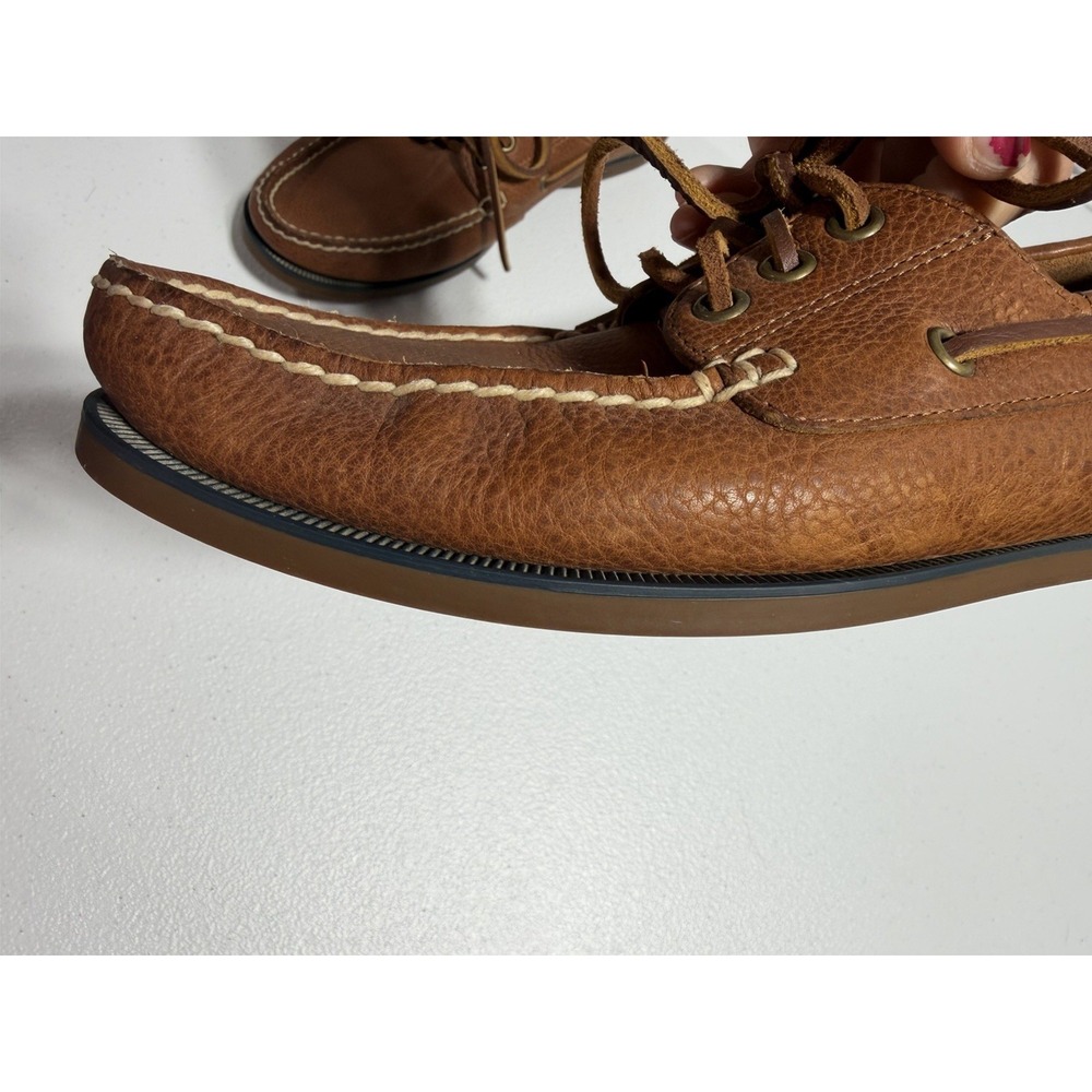 POLO RALPH LAUREN Men's Bienne Leather Boat Shoes Tan US 9 - Picture 10 of 13